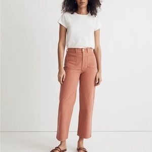 Madewell Emmett 2.0 Wide-Leg Crop Pants in Dried Rose